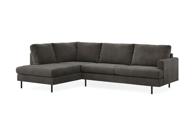 Menard Compact Sofa med Chaiselong 4-sæder - Mørkegrå - Møbler - Sofaer - Sofa med chaiselong