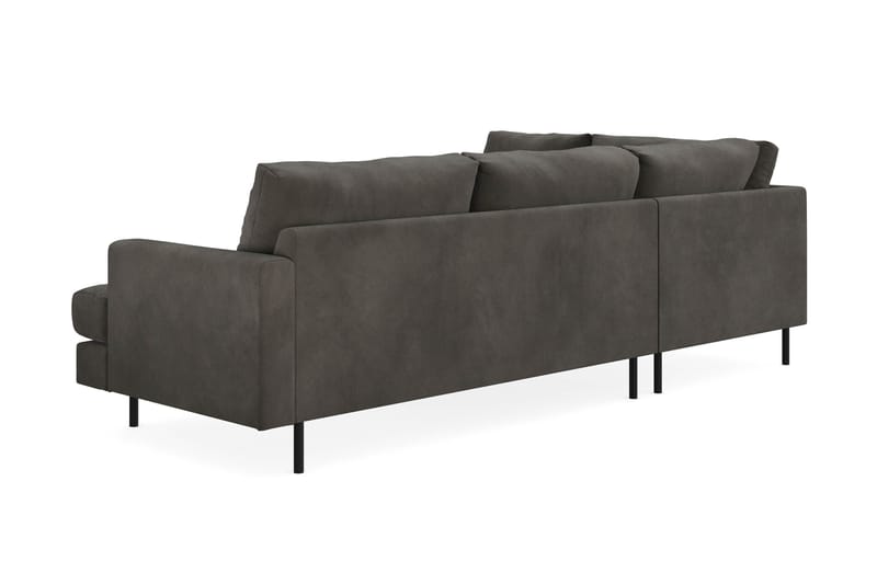 Menard Compact Sofa med Chaiselong 4-sæder - Mørkegrå - Møbler - Sofaer - Sofa med chaiselong