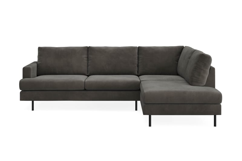 Menard Compact Sofa med Chaiselong 4-sæder - Mørkegrå - Møbler - Sofaer - Sofa med chaiselong