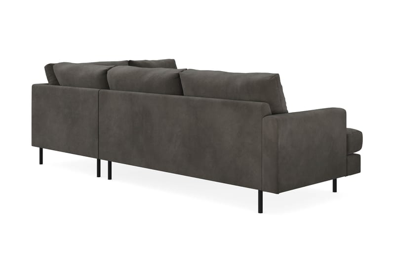 Menard Compact Sofa med Chaiselong 4-sæder - Mørkegrå - Møbler - Sofaer - Sofa med chaiselong