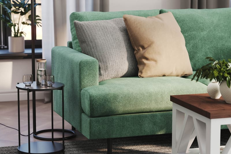 Menard Compact Sofa med Divan 3-sæder - Grøn - Møbler - Sofaer - Sofa med chaiselong