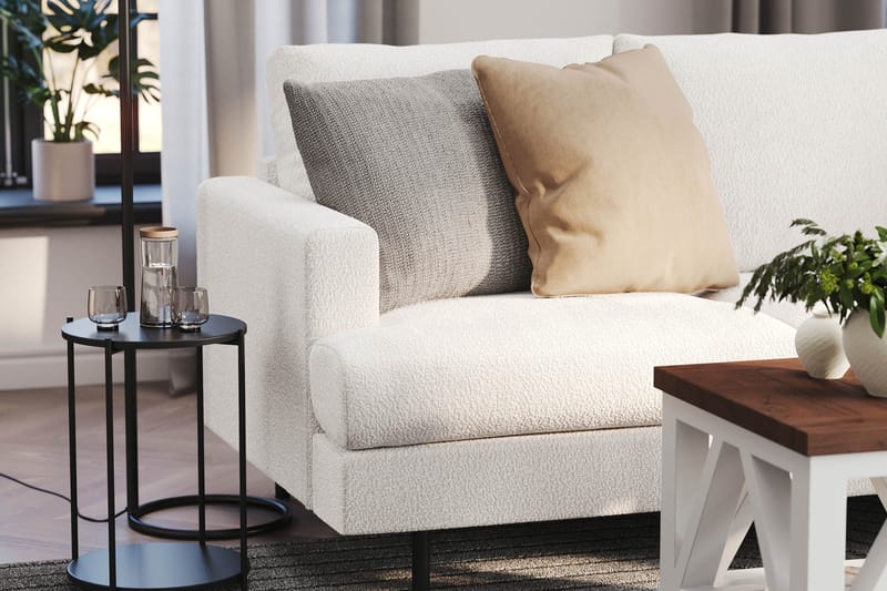 Menard Compact Sofa med Divan 3-sæder - Hvid - Møbler - Sofaer - Sofa med chaiselong