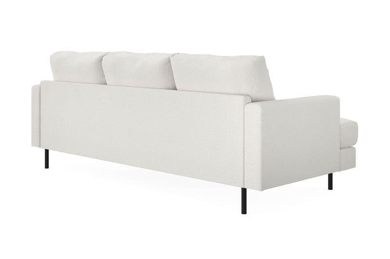 Menard Compact Sofa med Divan 3-sæder - Hvid - Møbler - Sofaer - Sofa med chaiselong