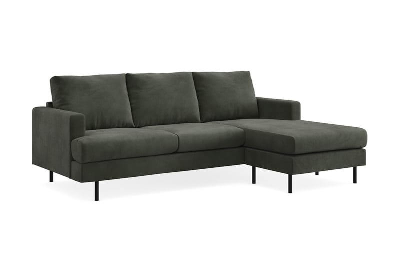 Menard Compact Sofa med Divan 3-sæder - Mørkegrøn - Møbler - Sofaer - Sofa med chaiselong