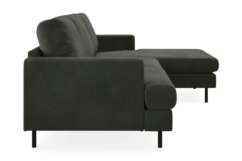 Menard Compact Sofa med Divan 3-sæder - Mørkegrøn - Møbler - Sofaer - Sofa med chaiselong