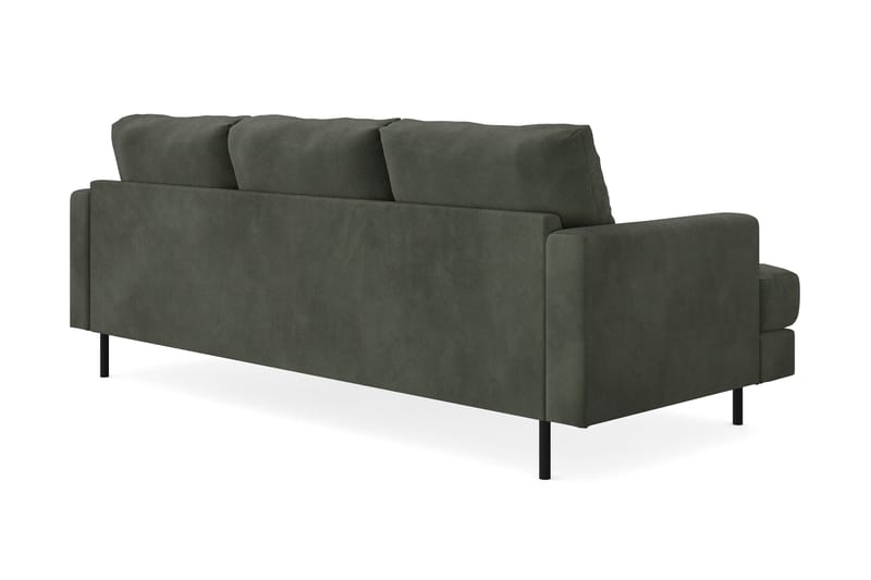 Menard Compact Sofa med Divan 3-sæder - Mørkegrøn - Møbler - Sofaer - Sofa med chaiselong