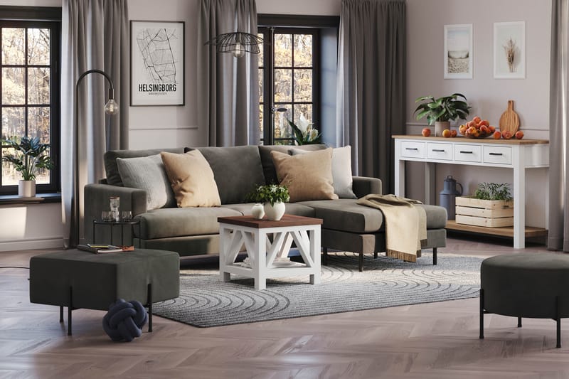 Menard Compact Sofa med Divan 3-personer - Møbler - Sofaer - Sofa med chaiselong