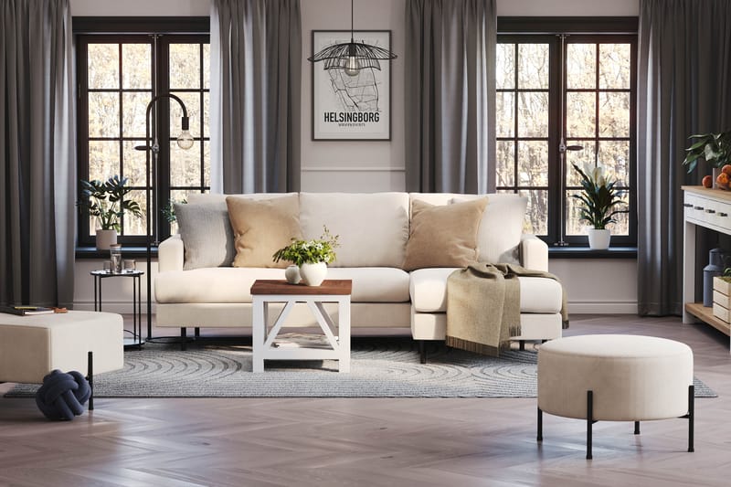 Menard Compact Sofa med Divan 3-personer - Møbler - Sofaer - Sofa med chaiselong