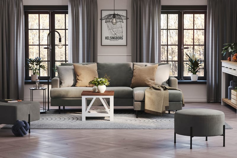 Menard Compact Sofa med Divan 3-personer - Møbler - Sofaer - Sofa med chaiselong