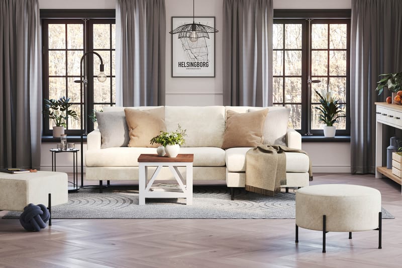 Menard Compact Sofa med Divan 3-personer - Møbler - Sofaer - Sofa med chaiselong