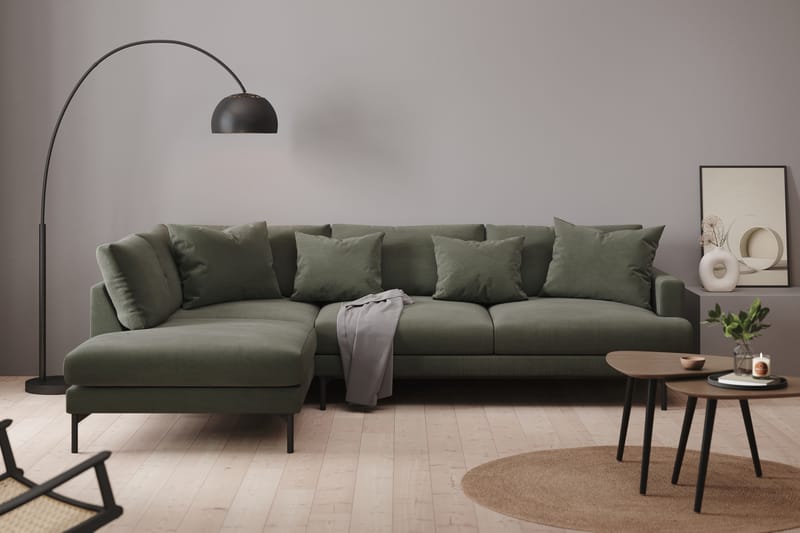 Menard Dyb 4-personers Manchester L Sofa med Chaiselong Venstre - Møbler - Sofaer - Sofa med chaiselong