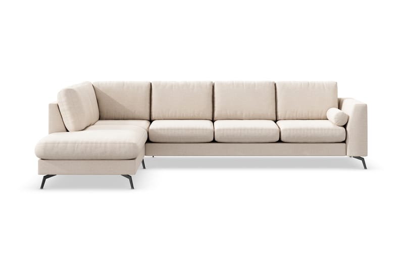 Ocean Luksus 4-personers Lys L-sofa med Chaiselong Venstre - Beige - Møbler - Sofaer - Sofa med chaiselong