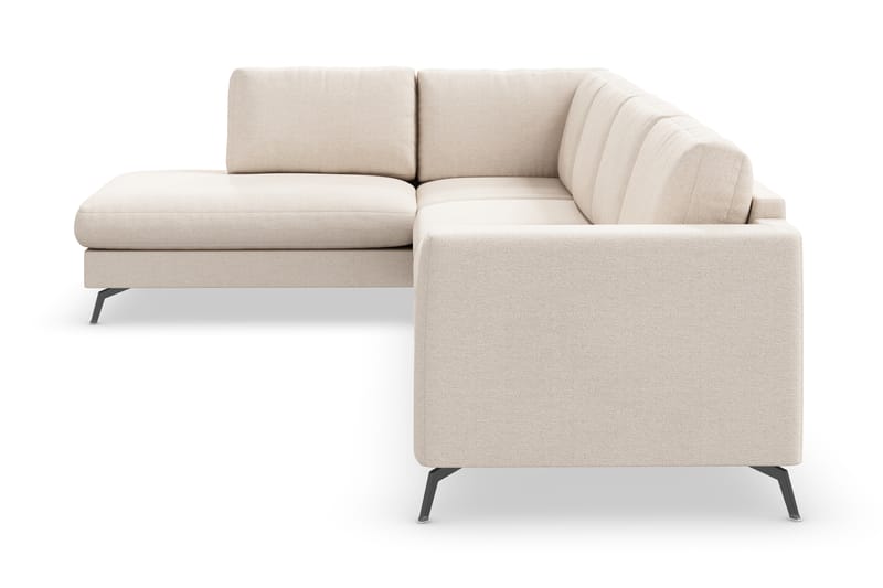 Ocean Luksus 4-personers Lys L-sofa med Chaiselong Venstre - Beige - Møbler - Sofaer - Sofa med chaiselong