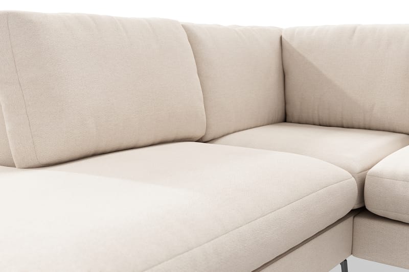 Ocean Luksus 4-personers Lys L-sofa med Chaiselong Venstre - Beige - Møbler - Sofaer - Sofa med chaiselong