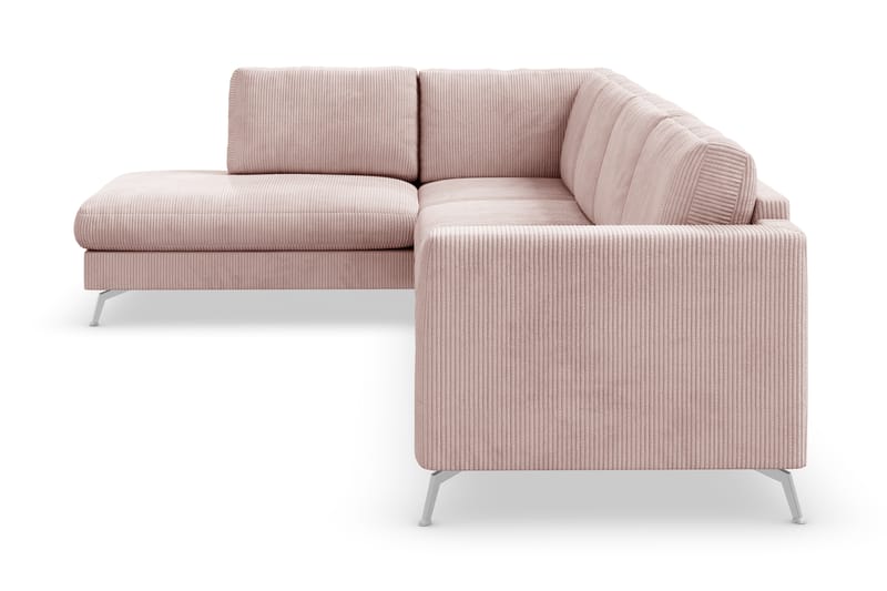 Ocean Lyx 4-pers Sofa med Chaiselong Venstre - Lyserød - Møbler - Sofaer - Sofa med chaiselong