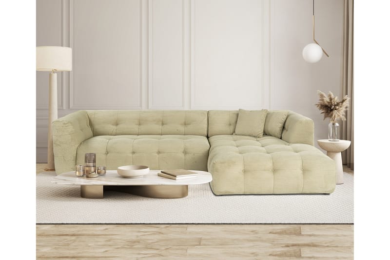 Octavian Sofa med Chaiselong 3-personers - Grøn - Møbler - Sofaer - Sofa med chaiselong