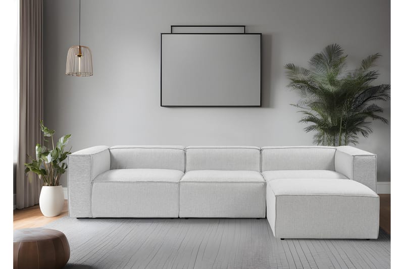 Redlands Sofa med Chaiselong 3-personers - Grå - Møbler - Sofaer - Sofa med chaiselong