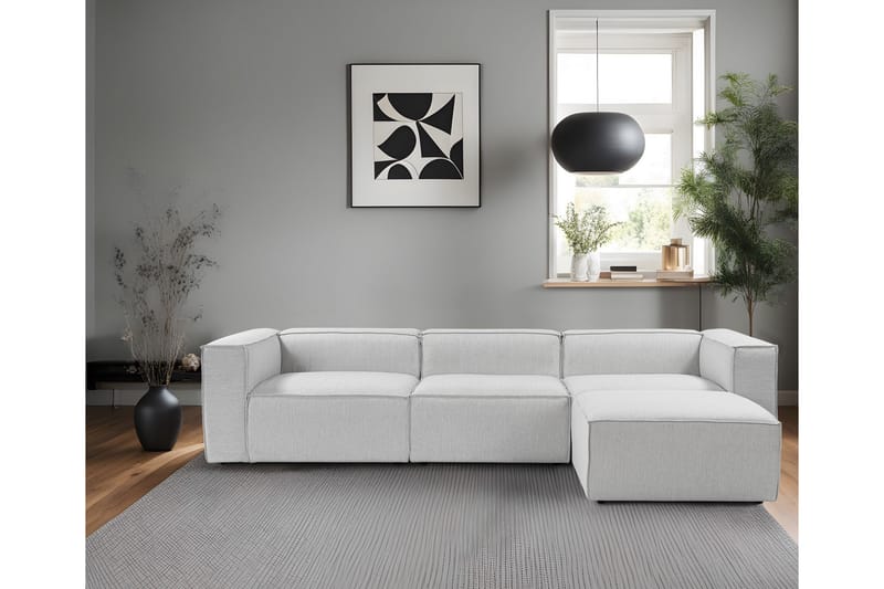 Redlands Sofa med Chaiselong 3-personers - Grå - Møbler - Sofaer - Sofa med chaiselong