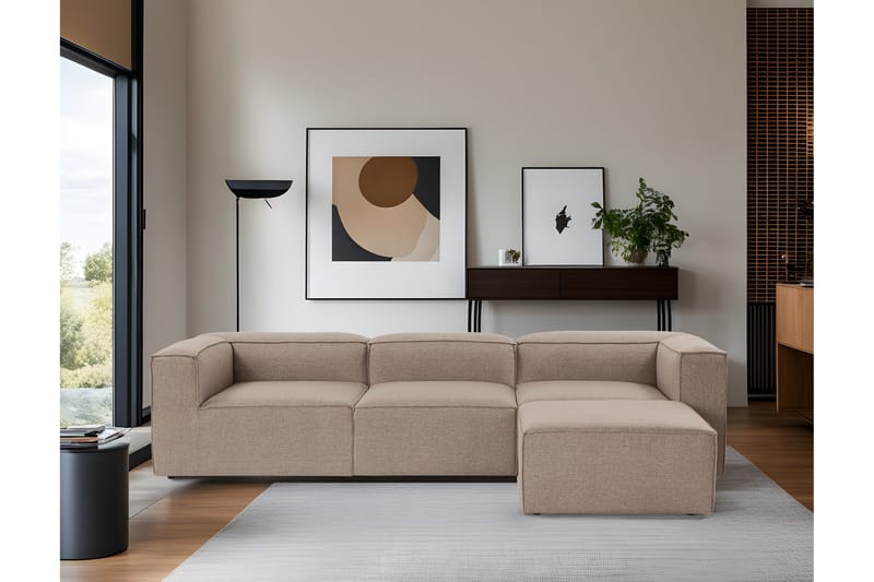 Redlands Sofa med Chaiselong 3-personers - Brun - Møbler - Sofaer - Sofa med chaiselong