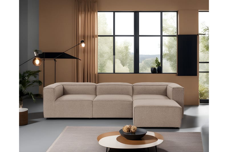 Redlands Sofa med Chaiselong 3-personers - Brun - Møbler - Sofaer - Sofa med chaiselong