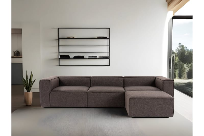 Redlands Sofa med Chaiselong 3-personers - Mørk brun - Møbler - Sofaer - Sofa med chaiselong