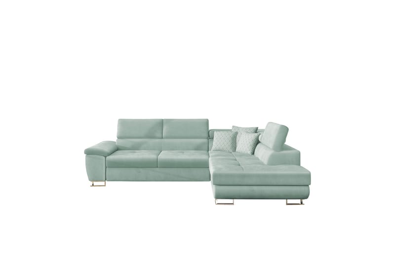 Reginia Sofa med Chaiselong 3-personers - Grøn/Hvid - Møbler - Sofaer - Sofa med chaiselong