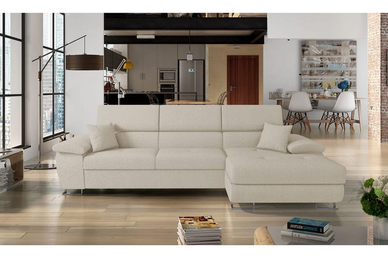 Reginia Sofa med Divan 3-personers - Beige - Møbler - Sofaer - Sofa med chaiselong