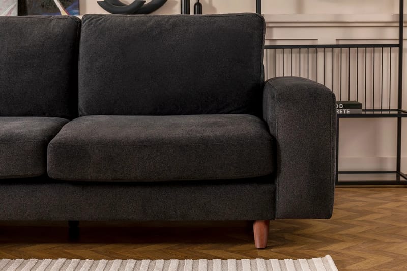 Retzow 4-personers Sofa med Chaiselong - Antracit - Møbler - Sofaer - Sofa med chaiselong