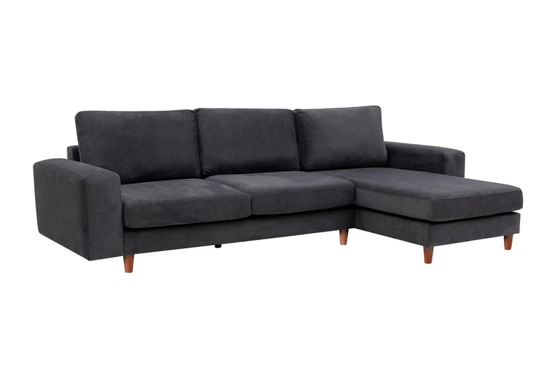 Retzow 4-personers Sofa med Chaiselong - Antracit - Møbler - Sofaer - Sofa med chaiselong