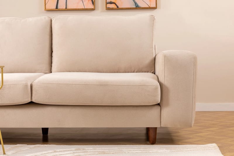 Retzow 4-personers Sofa med Chaiselong - Creme - Møbler - Sofaer - Sofa med chaiselong