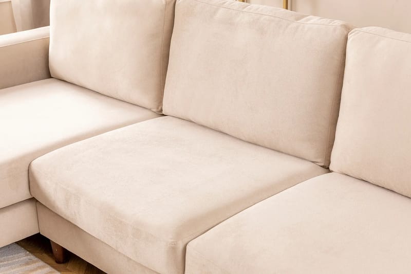 Retzow 4-personers Sofa med Chaiselong - Creme - Møbler - Sofaer - Sofa med chaiselong