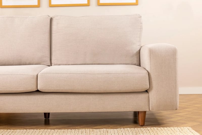 Retzow 4-personers Sofa med Chaiselong - Creme - Møbler - Sofaer - Sofa med chaiselong