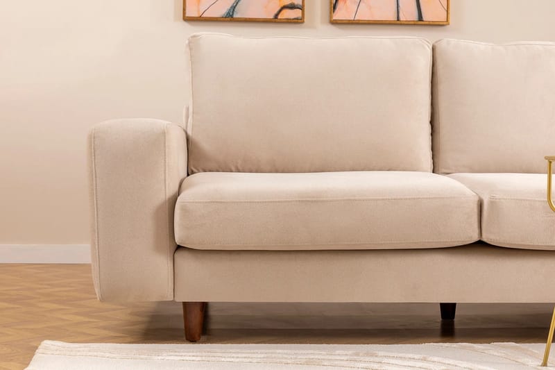 Retzow 4-personers Sofa med Chaiselong - Creme - Møbler - Sofaer - Sofa med chaiselong