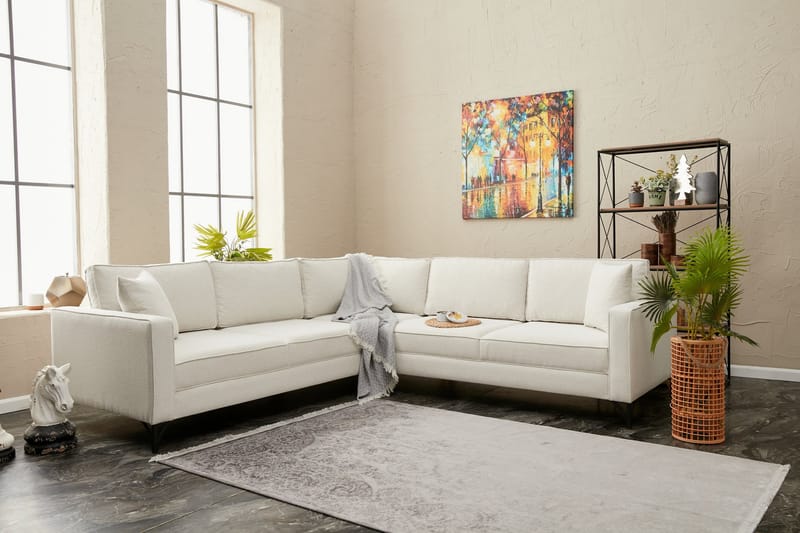 Retzow Hjørnesofa 4-personers - Beige - Møbler - Sofaer - Sofa med chaiselong