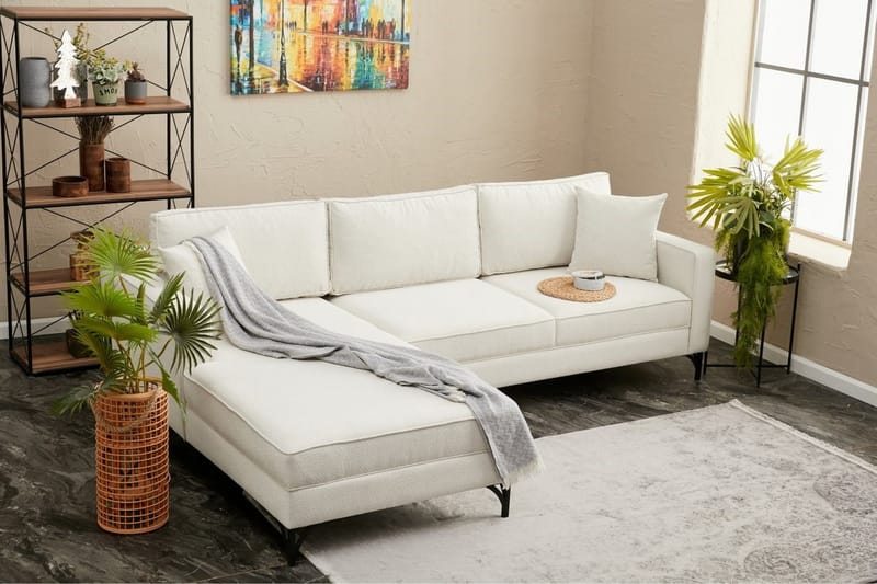 Retzow Sofa med Chaiselong 4-personers - Beige - Møbler - Sofaer - Sofa med chaiselong