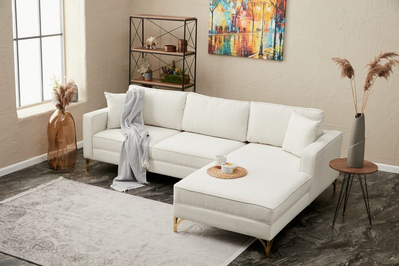 Retzow Sofa med Chaiselong 4-personers - Beige - Møbler - Sofaer - Sofa med chaiselong