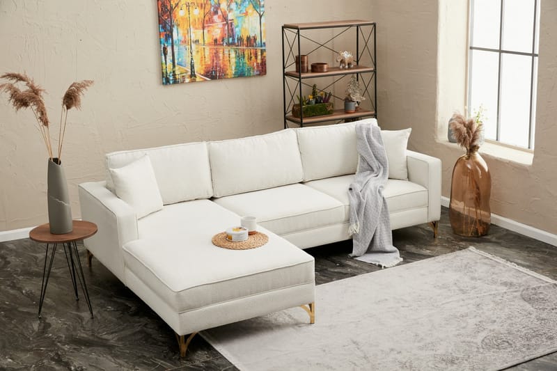 Retzow Sofa med Chaiselong 4-personers - Beige - Møbler - Sofaer - Sofa med chaiselong