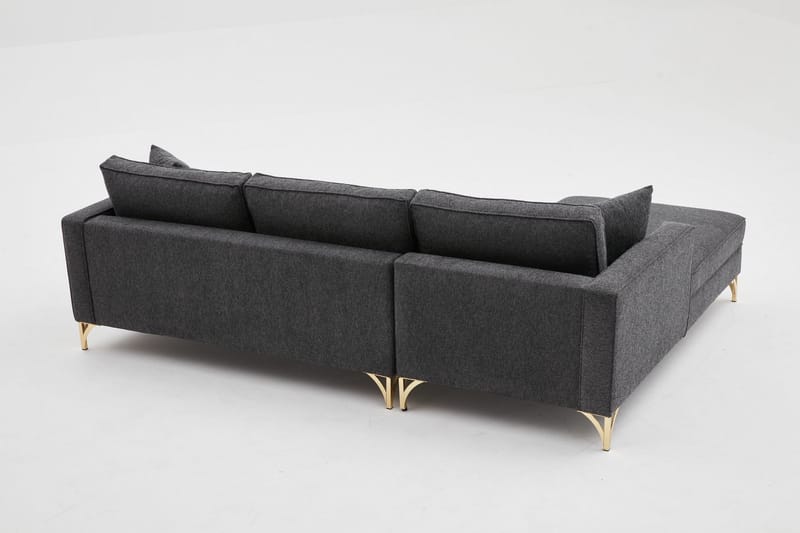 Retzow Sofa med Chaiselong 4-personers - Antracit - Møbler - Sofaer - Sofa med chaiselong