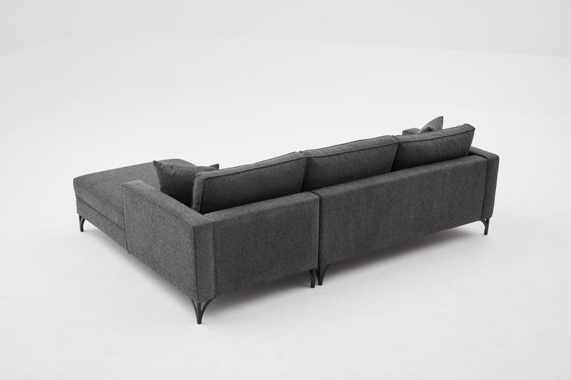 Retzow Sofa med Chaiselong 4-personers - Antracit - Møbler - Sofaer - Sofa med chaiselong