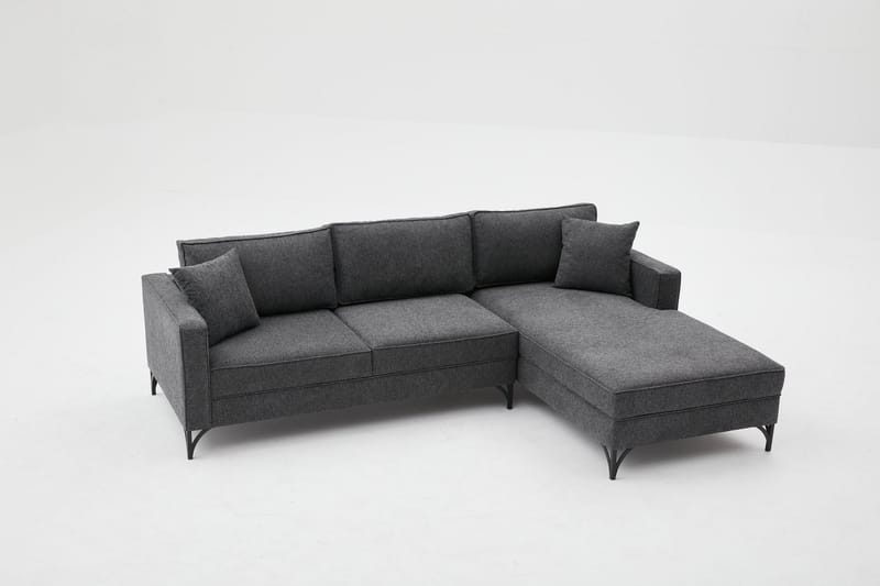 Retzow Sofa med Chaiselong 4-personers - Antracit - Møbler - Sofaer - Sofa med chaiselong