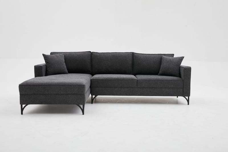 Retzow Sofa med Chaiselong 4-personers - Antracit - Møbler - Sofaer - Sofa med chaiselong