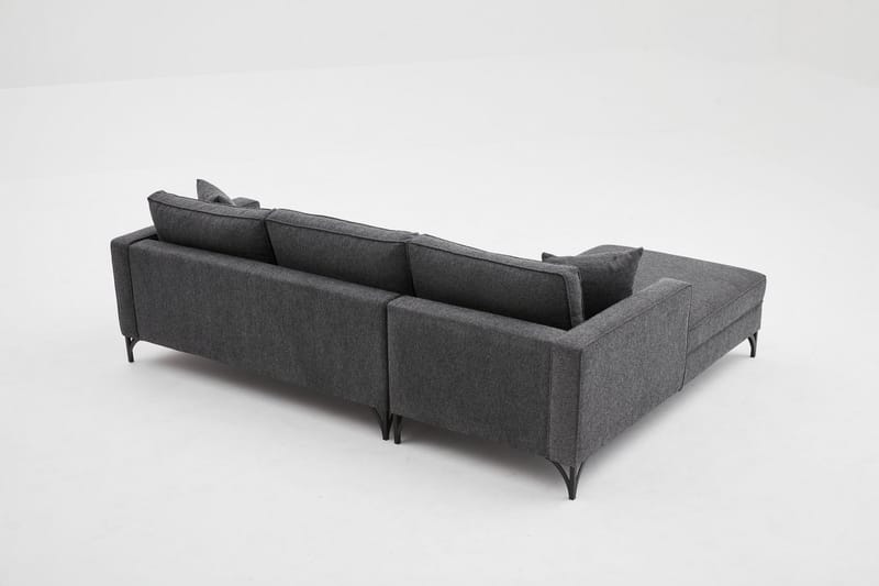 Retzow Sofa med Chaiselong 4-personers - Antracit - Møbler - Sofaer - Sofa med chaiselong