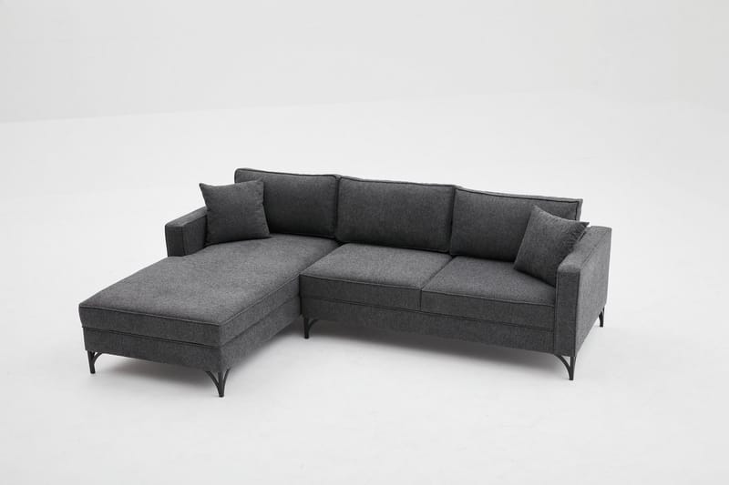 Retzow Sofa med Chaiselong 4-personers - Antracit - Møbler - Sofaer - Sofa med chaiselong