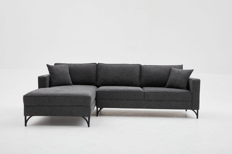 Retzow Sofa med Chaiselong 4-personers - Antracit - Møbler - Sofaer - Sofa med chaiselong