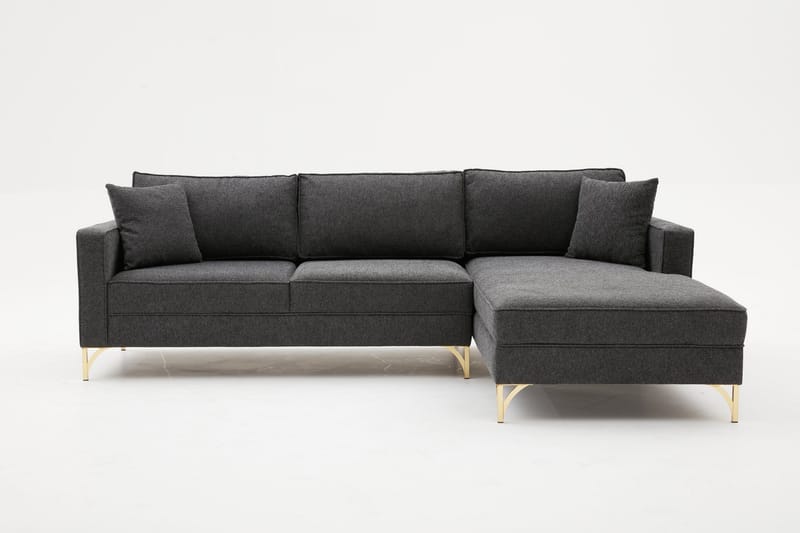 Retzow Sofa med Divan 4-personer - Antracit - Møbler - Sofaer - Sofa med chaiselong