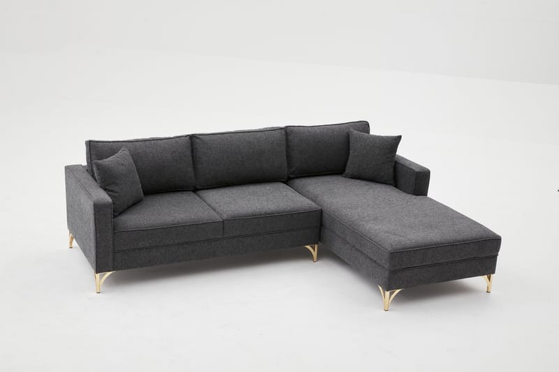 Retzow Sofa med Divan 4-personer - Antracit - Møbler - Sofaer - Sofa med chaiselong