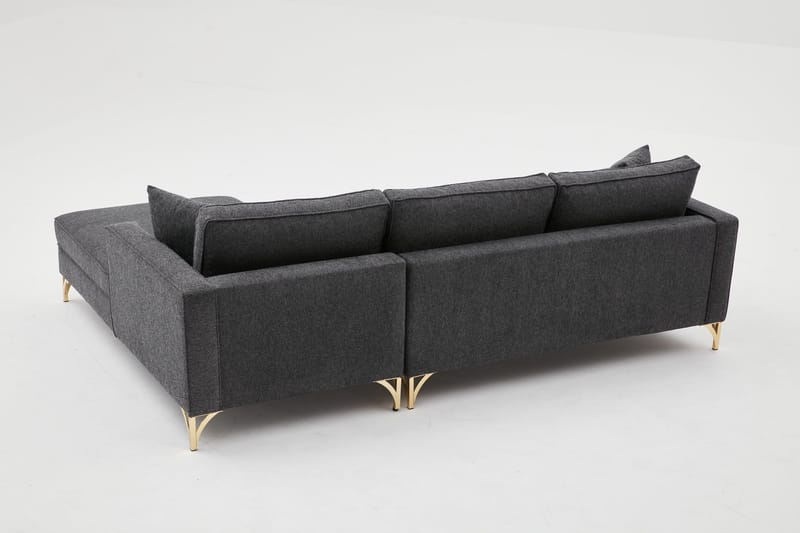 Retzow Sofa med Divan 4-personer - Antracit - Møbler - Sofaer - Sofa med chaiselong