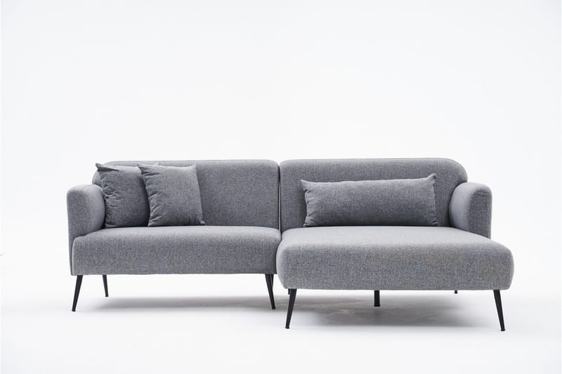 Revos 4-personers Sofa med Chaiselong - Grå - Møbler - Sofaer - Sofa med chaiselong