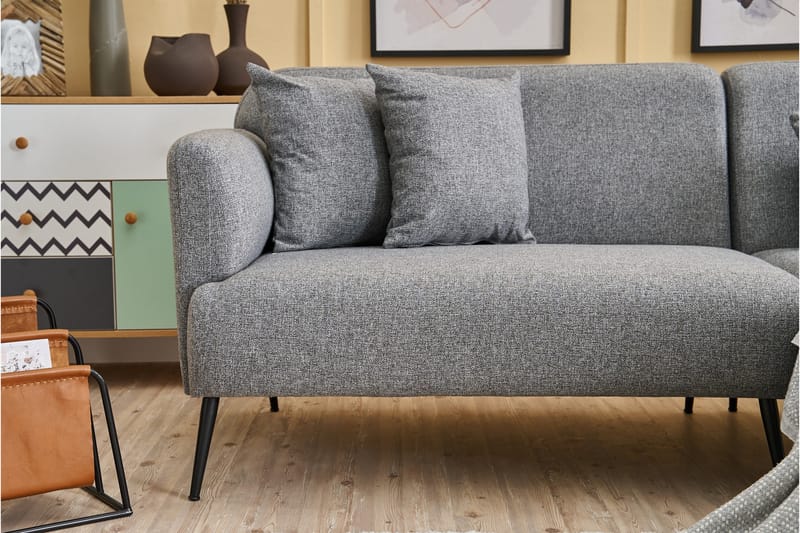 Revos 4-personers Sofa med Chaiselong - Grå - Møbler - Sofaer - Sofa med chaiselong