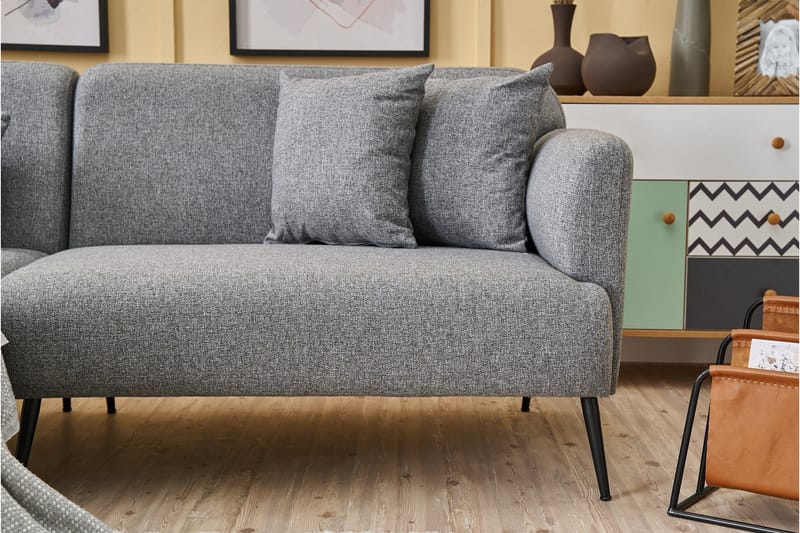 Revos 4-personers Sofa med Chaiselong - Grå - Møbler - Sofaer - Sofa med chaiselong